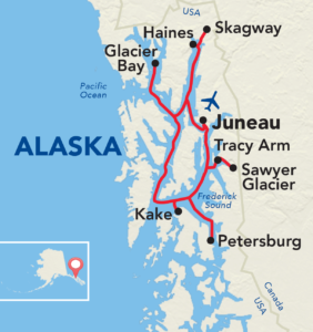 Southeast Alaska Itinerary Map