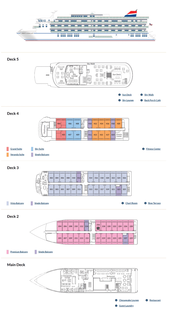 American Mariner deck plan
