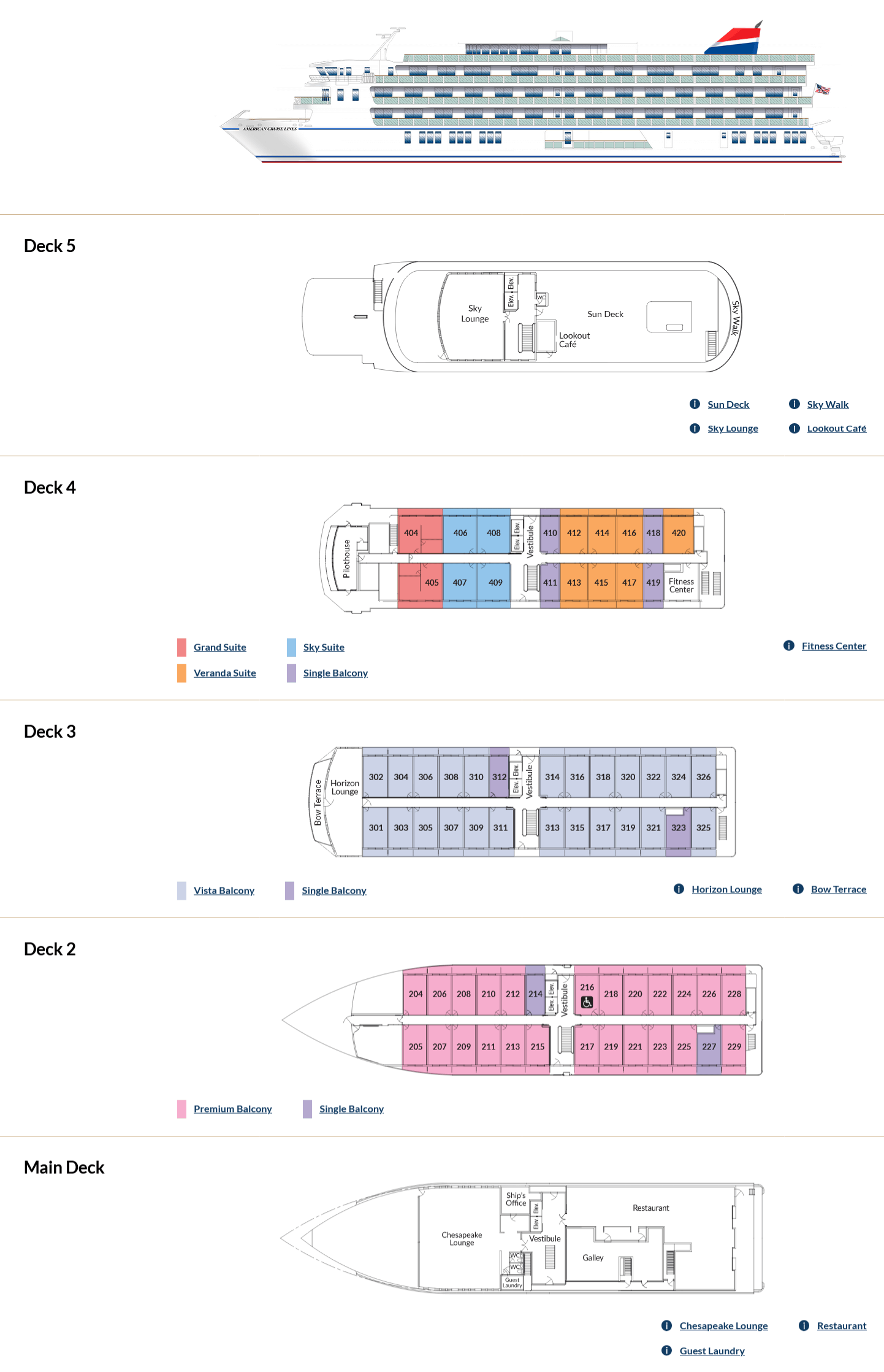 American Maverick Deck Plan