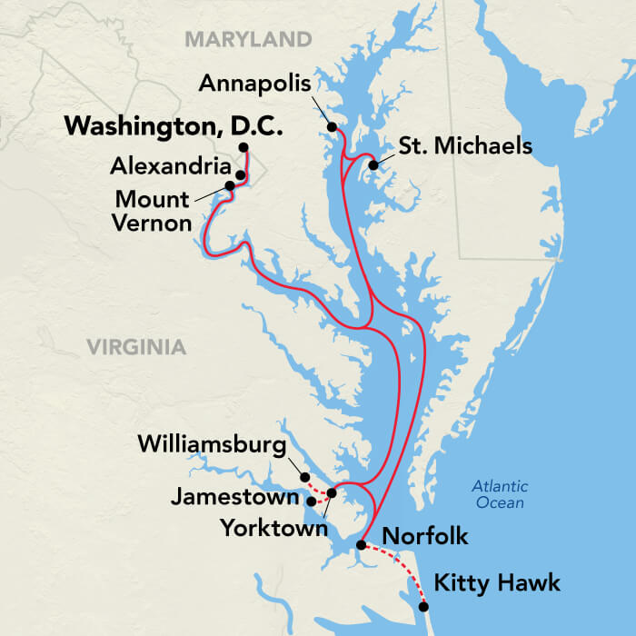 American Revolution Itinerary Map