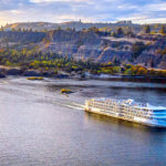 American Cruise Lines ship sailing the Columbia River