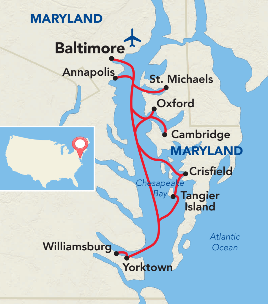 Chesapeake Bay Itinerary Map