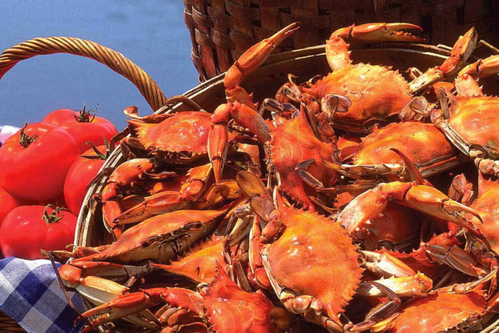Basket of Cooked Crabs