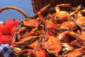 Basket of Cooked Crabs