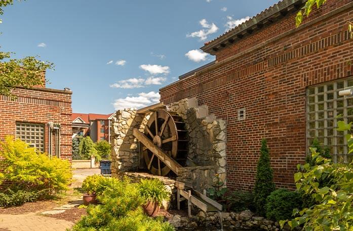 A brick and stone mill in La Crosse, Wisconsin