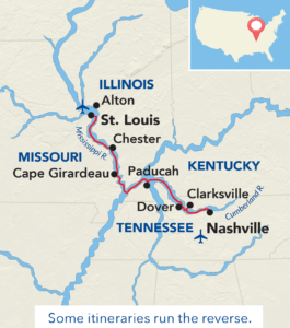 Cumberland River Itinerary Map