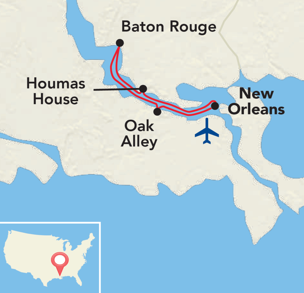 Highlights of the Mississippi Itinerary Map