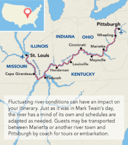 Ohio River Itinerary Map