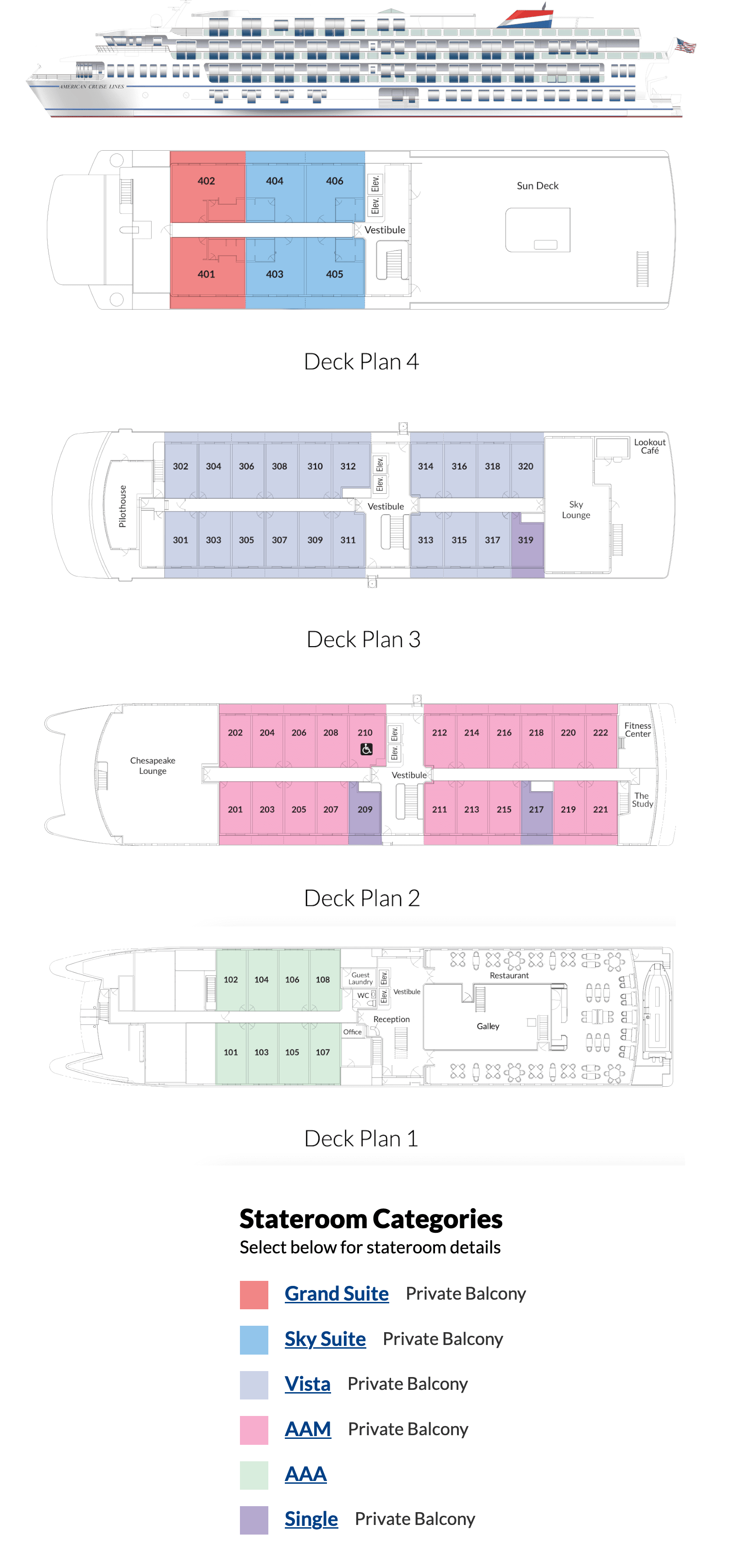 american eagle cruise ship itinerary