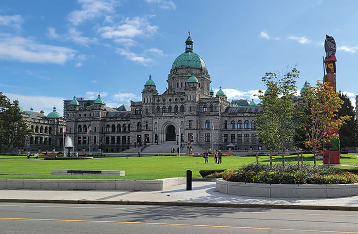 The Parliament Building in Victoria, BC