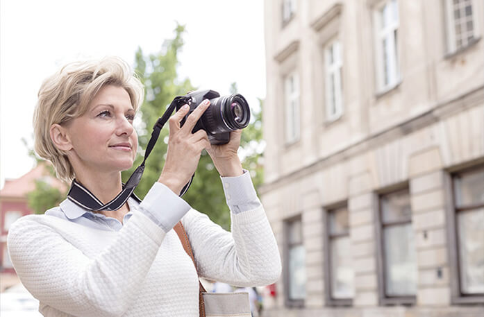 Woman taking a photo