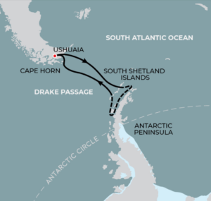 Antarctica Discovery Itinerary Map