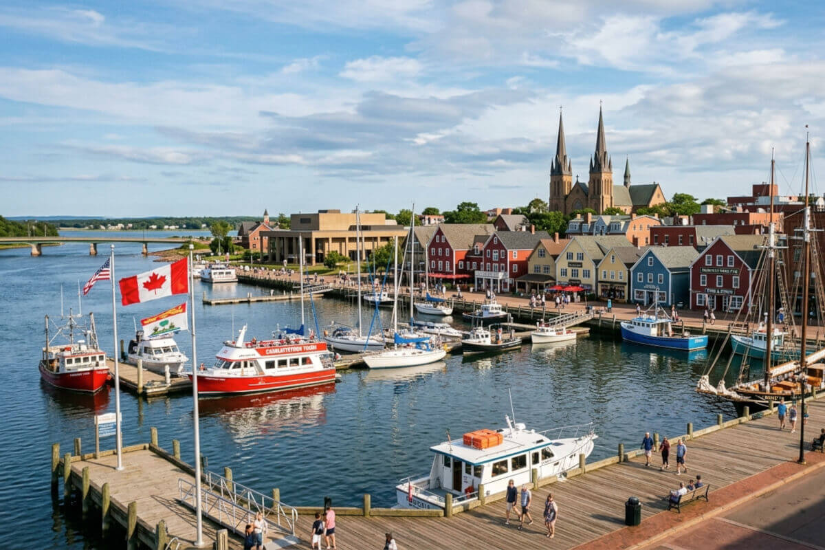 Harbor in Charlottetown, Prince Edward Island, Canada