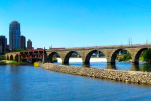 Stone Arch Bridge in Minneapolis, Minnesota