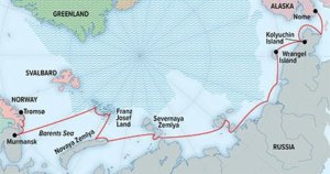 Northeast Passage: An Unforgettable Voyage from Norway to Alaska Itinerary Map