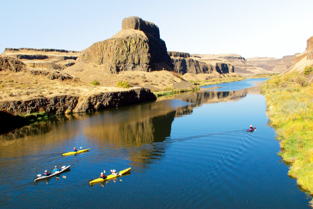 LEX-The still water of the Palouse River is perfect for our expedition landing craft cruises and kayak adventures.