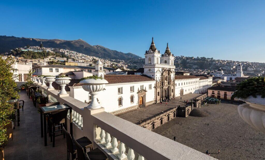 A view of Casa Gangotena. A Boutique Hotel situated in the heart of Quito’s Old Town.