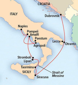 Mediterranean Gems: From Dubrovnik to Naples Itinerary Map