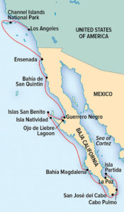 From Southern California to Baja - Sailing the Pacific Coast Itinerary Map