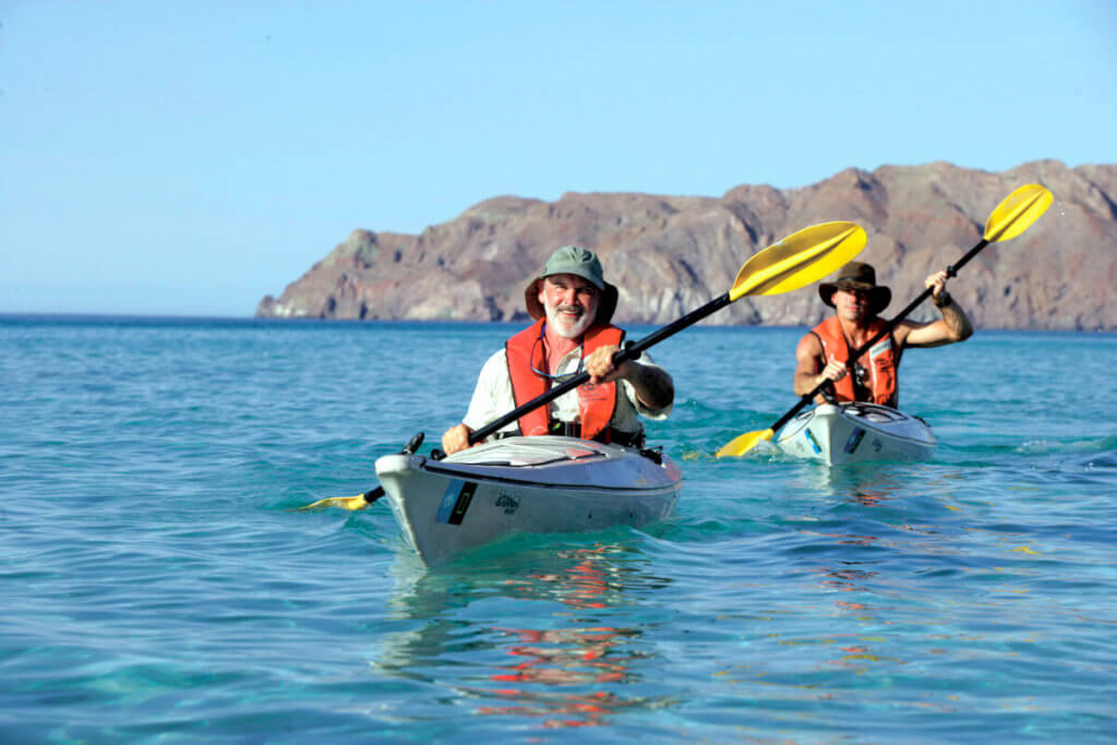 Kayaking in Puerto Balandra, Isla Carmen,Baja California Peninsula