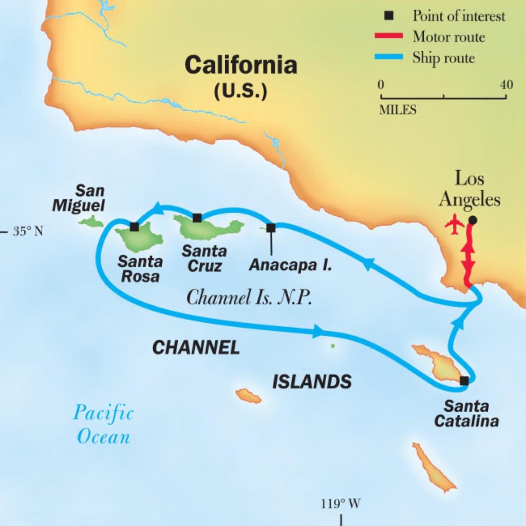 Wild California Escape Channel Islands National Park Sunstone Tours   LEX West Coast Channel Islands Itinerary Map 1024x1024 