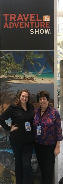 Whitney and Linda at the Travel & Adventure Show