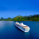 The Paul Gauguin off the coast of Moorea