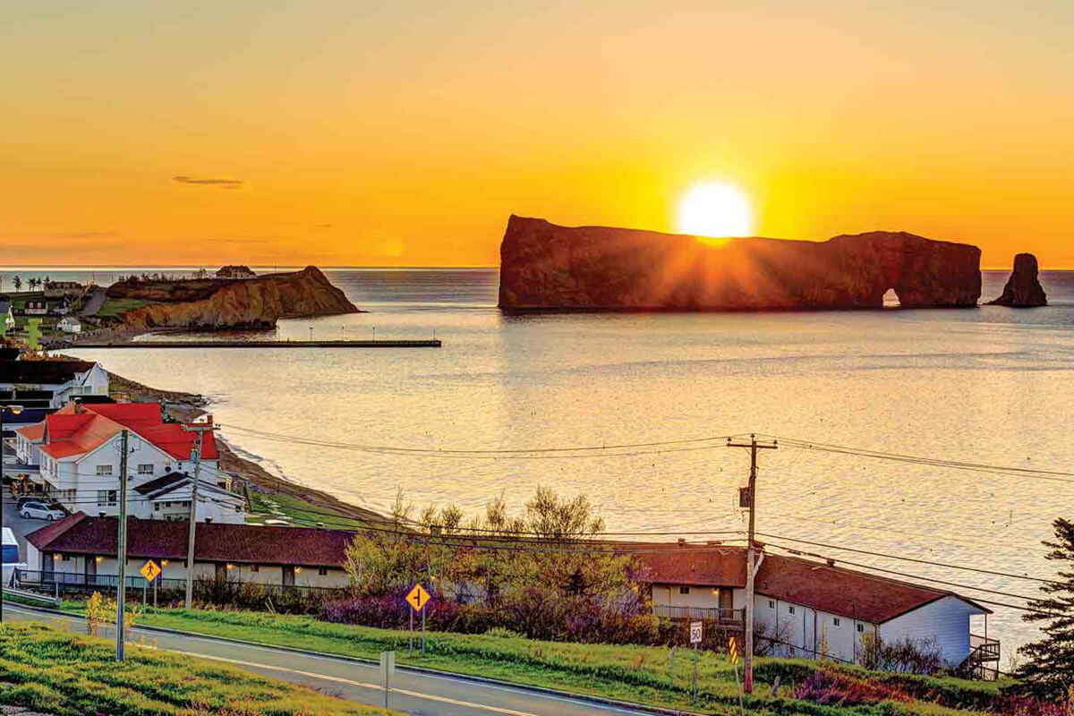 Sunset along the Canadian coast