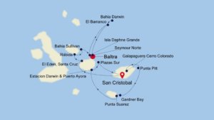 Silversea Expeditions North Central Galapagos Itinerary Map