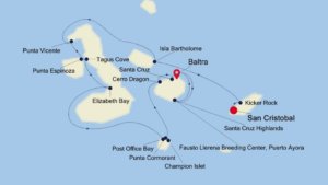 Silversea Galapagos Western Galapagos Itinerary Map