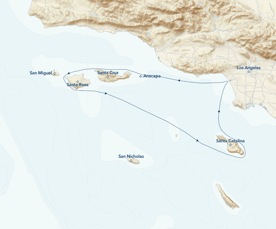 Wild California Escape: Channel Islands National Park Itinerary Map