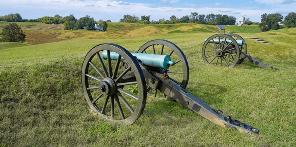 Civil War cannons in Vicksburg, Mississippi
