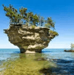 Rock formation on Lake Huron