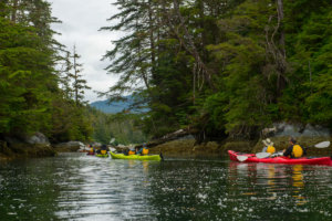 Kayakers in Behm Canal, Alaska