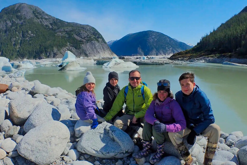 Family in Glacier Bay National Park