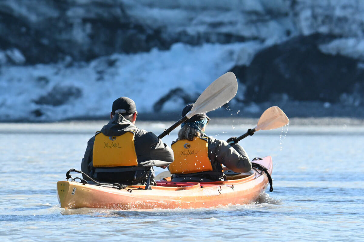 Kayakers exploring Alaska