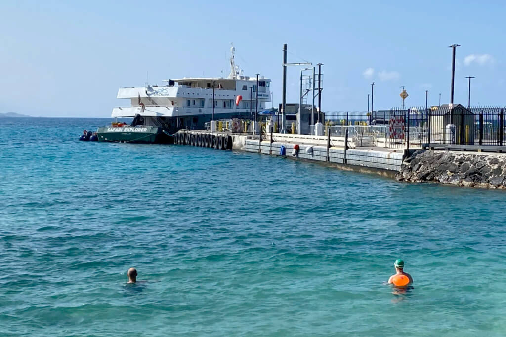 The Safari Explorer docks in Kailua at the Kona Pier