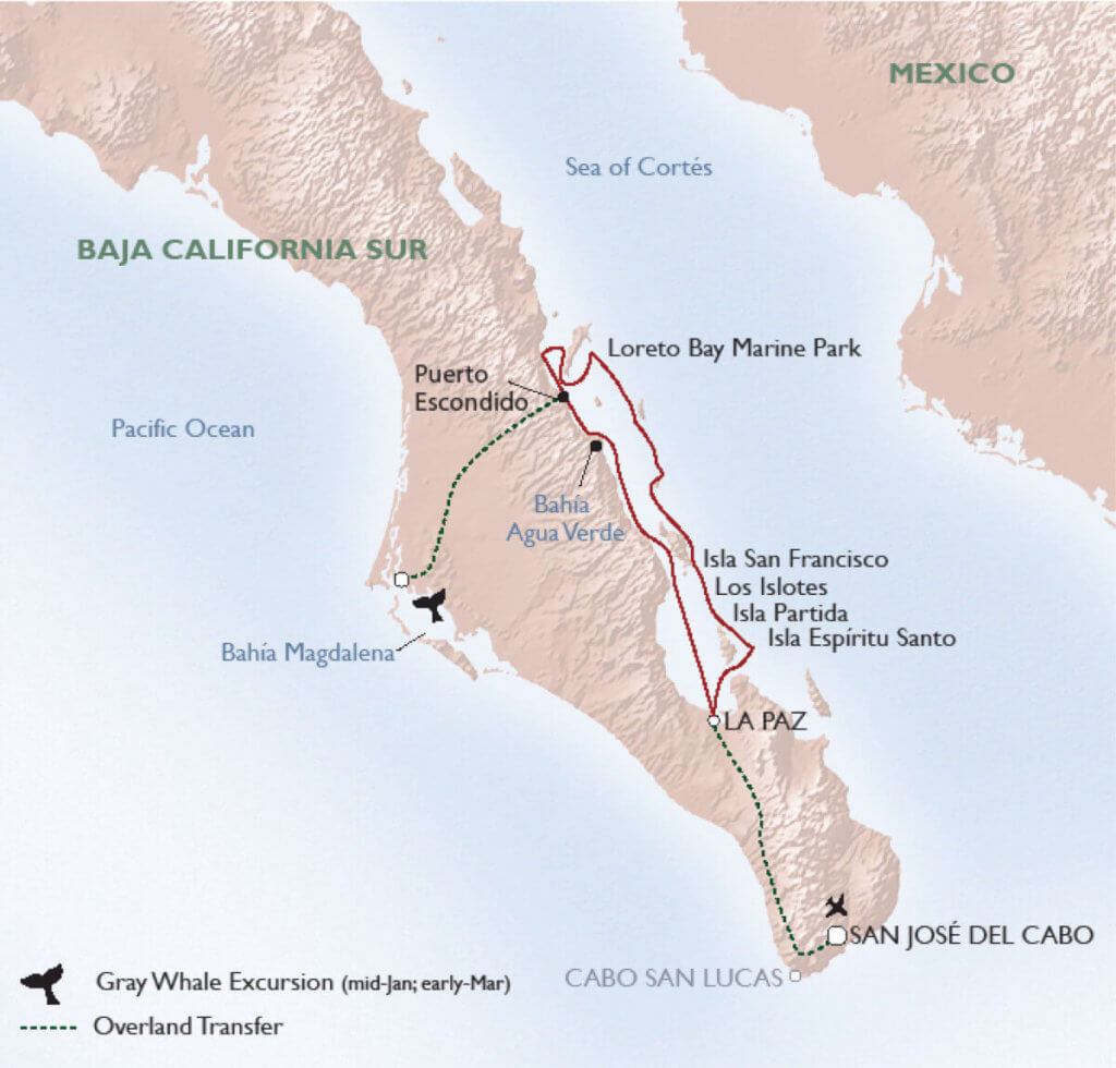 Baja's Bounty Itinerary Map