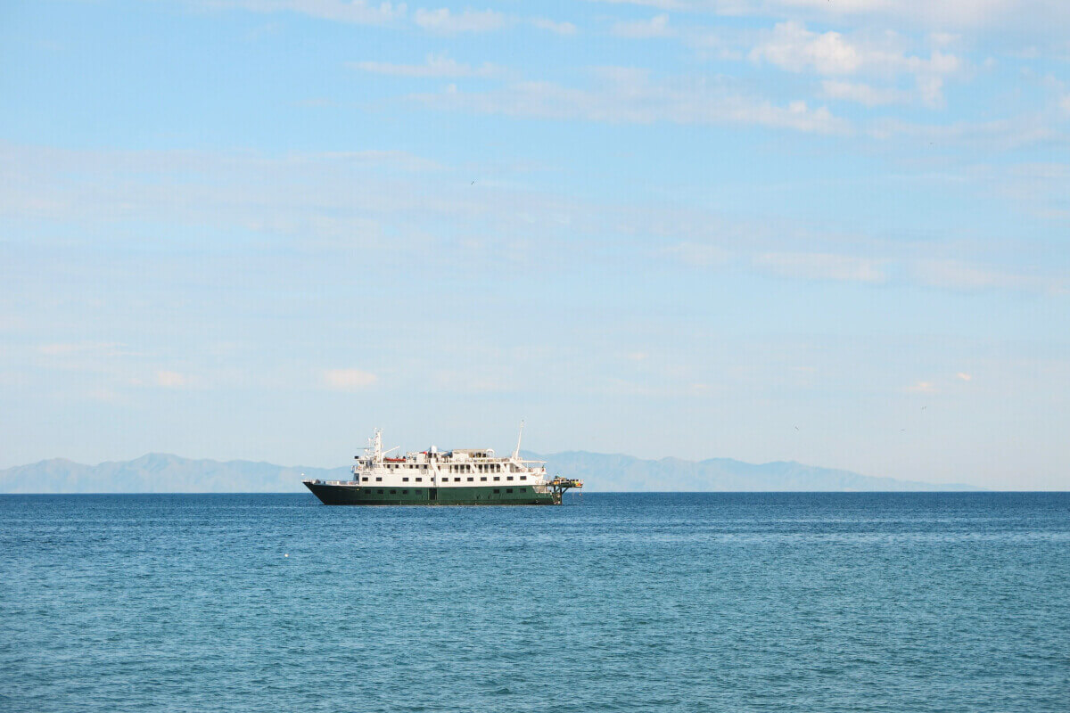 An UnCruise ship in the Sea of Cortez
