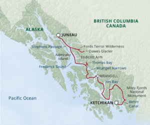 Fjords of Alaska Cruise Ultimate Expedition itinerary map