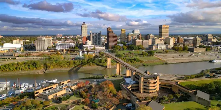 The skyline of Memphis Tennessee