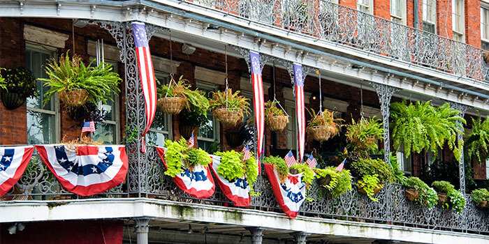 French Quarter Building Balcony, New Orleans, Louisiana