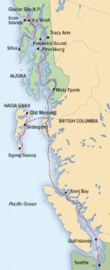 A Remarkable Journey to Alaska, British Columbia & Haida Gwaii itinerary map