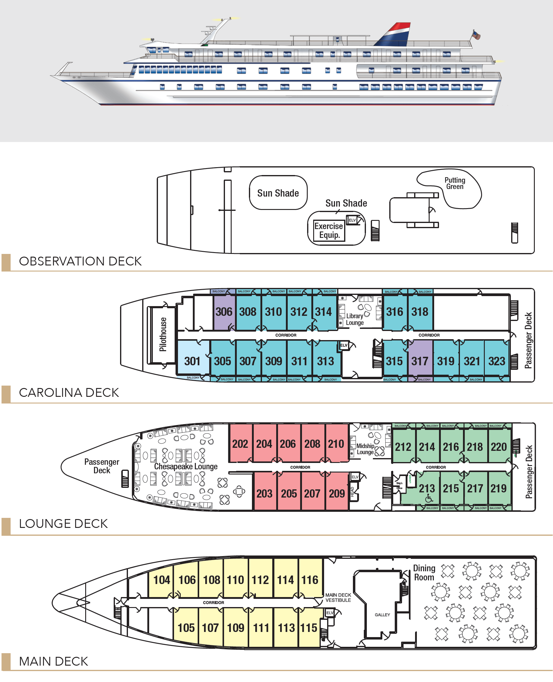 American Star Deck Plan