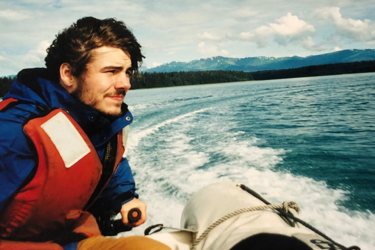 The author, at age 20, in Alaska during his first summer working on a ship