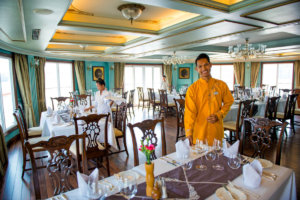 Dining room aboard Jahan