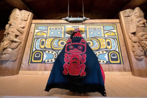 Native clans person in a Clan House performance