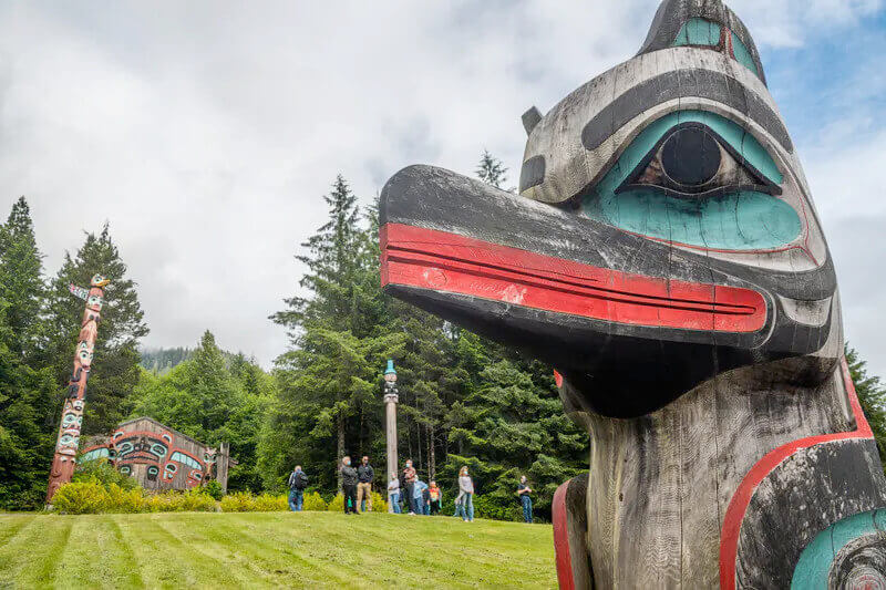 Guest tour the Totem Heritage Center located in Ketchikan, Alaska