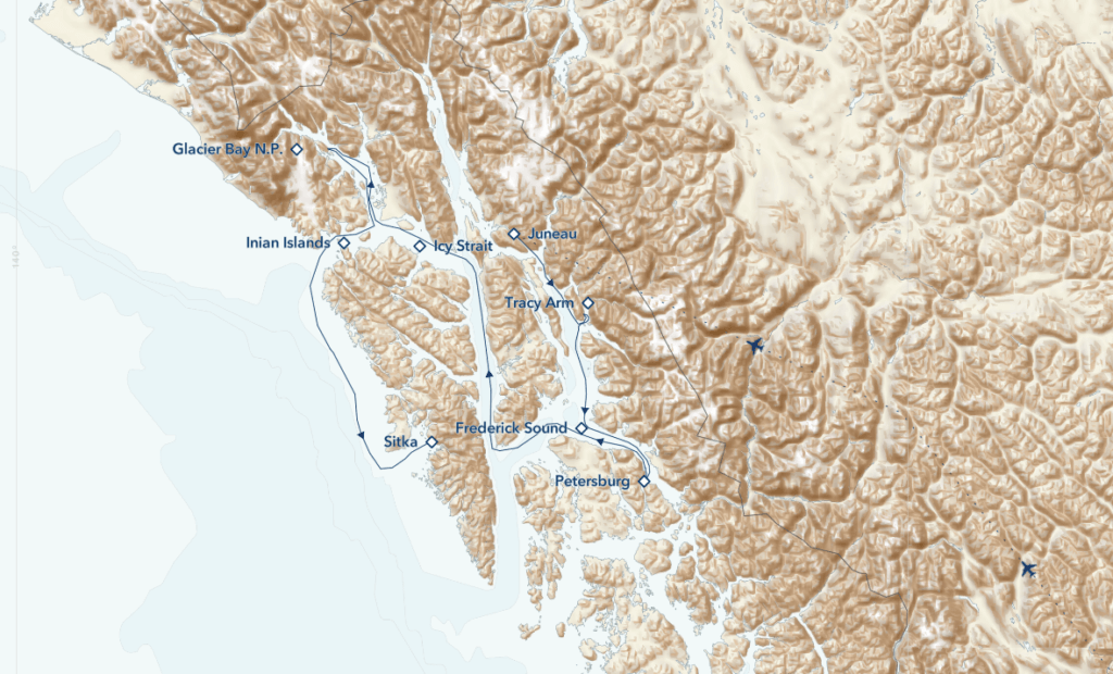 Exploring Alaskas Coastal Wilderness Itinerary Map