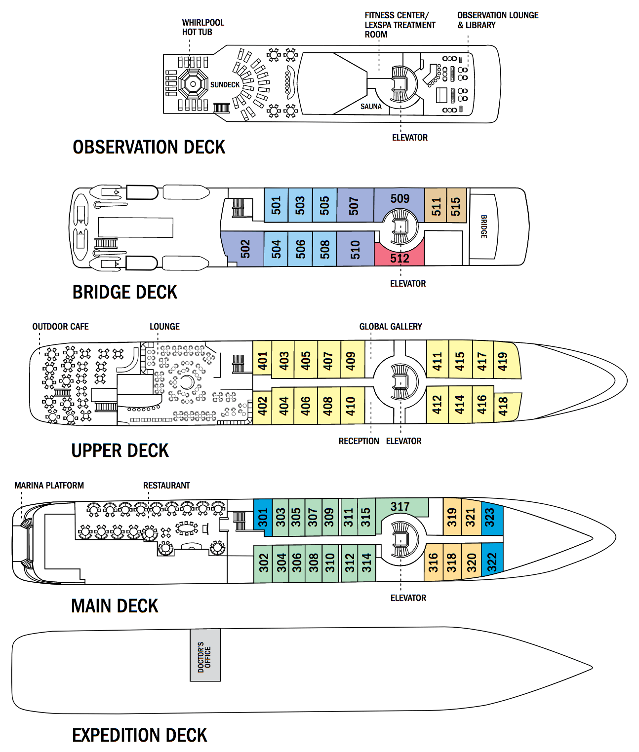 National Geographic Orion Deck Plan